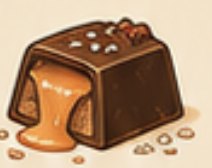 Salted caramel praline